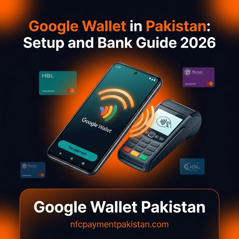 Google Wallet in Pakistan: Complete Setup & Bank Guide (2026) 12 Google Wallet setup guide for Pakistan showing supported banks and NFC tap payment