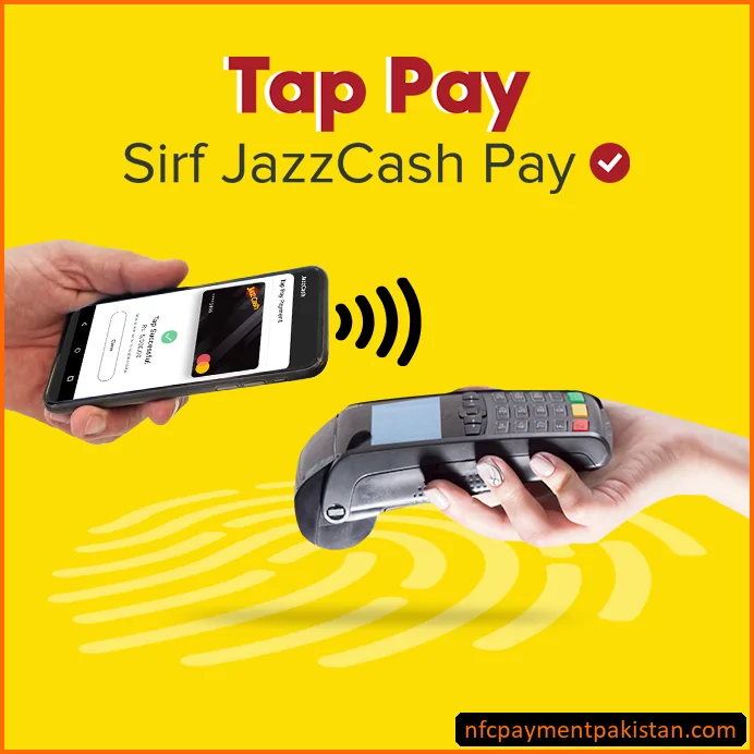JazzCash Tap Pay app banner showing mobile payment alternative in Pakistan